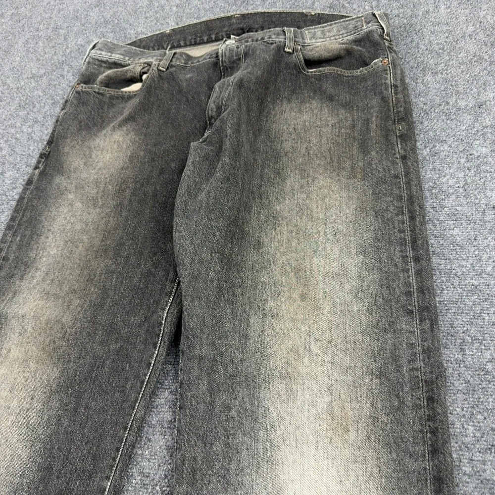 Vintage Guess Jeans Men 42 Black Cotton Distressed Faded Denim Grunge Style